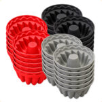 Forma De Silicone Cupcake Casita Muffin Mini Pudim 12 Peças