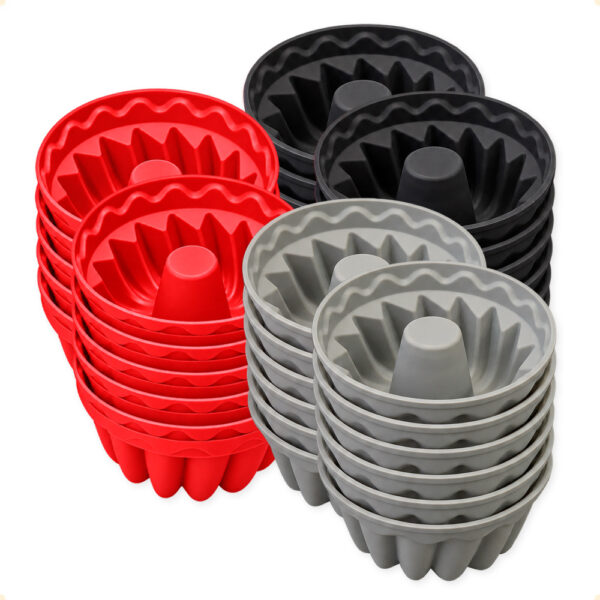 Forma De Silicone Cupcake Casita Muffin Mini Pudim 12 Peças