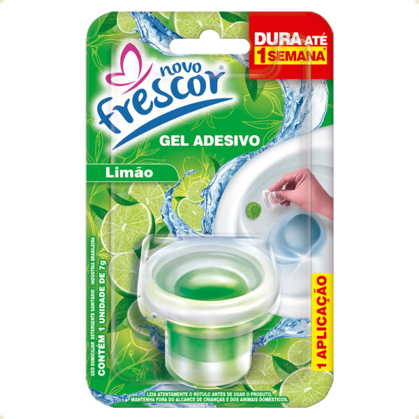 Gel Adesivo Sanitário Limão 7g Novo Frescor 1 Aplicação