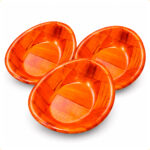 Kit 3 Travessas Ovais Bambu Envernizado P 19,5x14cm Yins