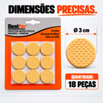 Pezinho de Cadeira Adesivo Bestfer Protetor EVA 54 Peças - Imagem 4